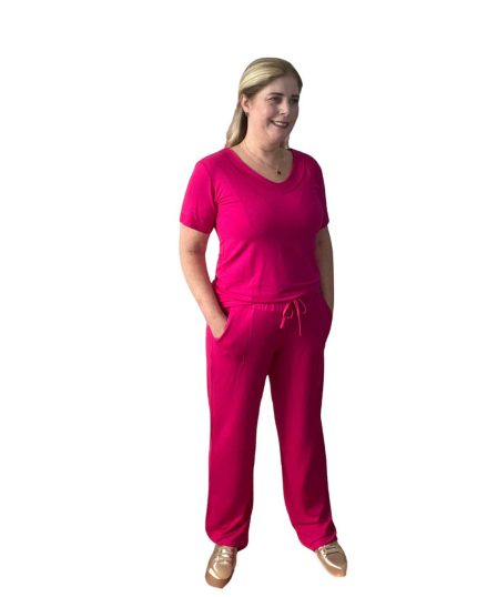 Conjunto de Blusa e Calça em Poliéster e Elastano